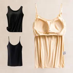 데일리 편한 여성 속옷 인견 노와이어 브라캡나시 일체형 런닝 나시티 스판 수면 브라 kazib-0005