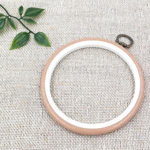 마미쏘잉/프랑스자수원형 고무수틀-내츄럴우드/수틀액자