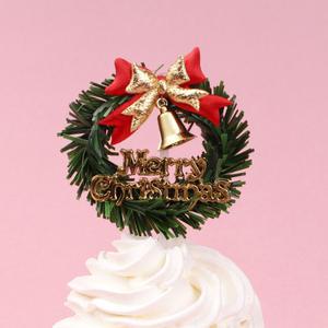 크리스마스 픽 청링리스(입체) 50개/토퍼/데코/택/케익/메리크리스마스