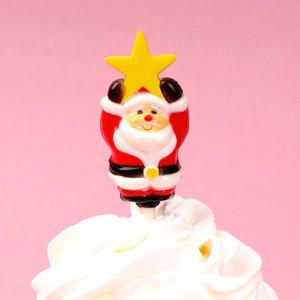 크리스마스 픽 별든산타(입체) 50개/토퍼/데코/택/케익/산타크로스