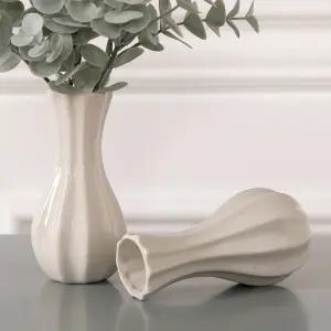 도자기 원형 화병 미니플리츠 5x11cm 조화꽃 전용 꽃병 인테리어 장식 소품 원예 용품 꽃꽂이 가드닝