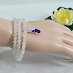 백옥 염주 5mm - 원석팔찌/불교악세사리/108염주