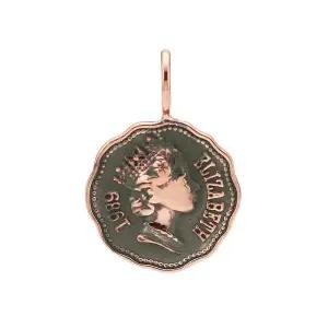 14k 엔틱 엘리자베스 코인 펜던트_양면