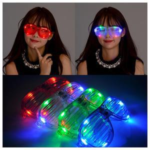 불빛나는 LED 셔터 쉐이드 안경 파티 생일 축제 행사 반짝이 소품