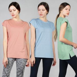 [조이할리]여성 엘리 반팔 요가복 티셔츠 루즈핏 상의 롱티 빅사이즈 커버업 운동복(55-88이상)