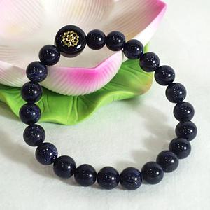 청사금석 금장주불 합장주 - 원석소원팔찌 염주 불교악세사리