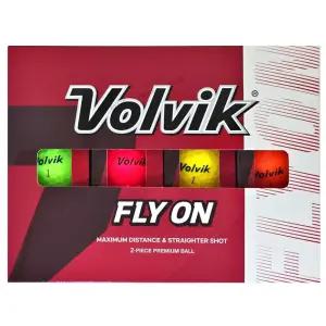 [volvik] 볼빅 플라이 온 골프공 12개입 (4색 컬러볼: 그린, 옐로우, 오렌지, 레드)