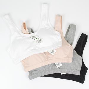 여성 면브라탑 캡내장 면스포츠브라 밑가슴둘레 80-90호까지