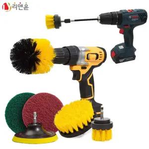 드릴 브러쉬 전동 청소탭 욕실 주방 타일 바닥 청소솔 탭 세트
