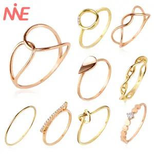 나인주얼리 14k 체리쉬링 레이어드링 금반지