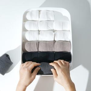 [1+1]가규 모던 라운드 리빙박스 M-HALF18칸 속옷정리함 사이즈 국내생산 펜트리정리함 수납박스