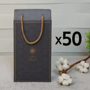 더바람 선물박스 다용도 컬러박스3호 그레이(2p용) 50개단위 참기름병 와인병 스윙병