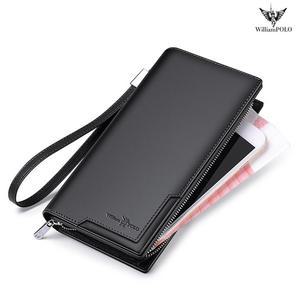 윌리엄폴로 명품소가죽  남성장지갑 명함 핸드폰수납 클러치지갑 P420