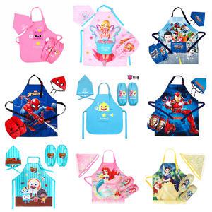 어린이집 아동 유아 앞치마 방수 스파이더맨 아이언맨 헬로카봇 시크릿쥬쥬 핑크퐁 겨울왕국 아기상어