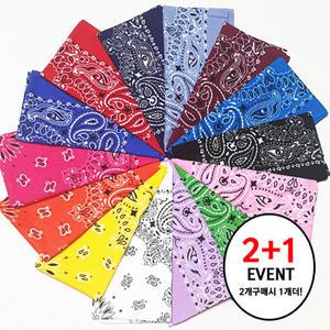 순면 빅 페이즐리 반다나 두건 손수건 터번