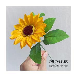 해바라기 비누꽃 한송이 꽃대포함