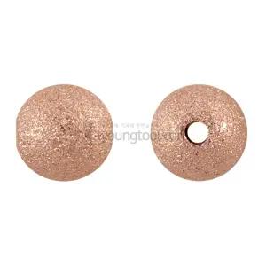 14K 핑크 골드필드 샌딩라운드 볼 장식 4.0 mm 10개입