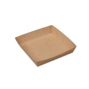 [해피팩][SKY] 일회용 테이크아웃 종이접시 크라프트 트레이 KY-8호 1박스 1200개