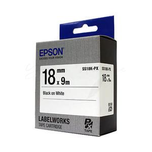 엡손 라벨테이프 SS18K-PX 흰색 바탕 검정 글씨 / 정품 / 18mm x 9M / 라벨 카트리지