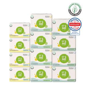 국내 제조 잇츠미 슬림 유기농 순면커버 생리대 12팩