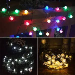 30LED 태양광 구슬등/트리등 조명등 버블앵두등 야외등 정원등 캠핑전등 감성전구 태양열 전구