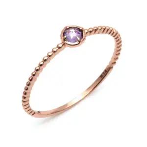 18K 탄생석 원포인트 2월 자수정 반지 RSS22764