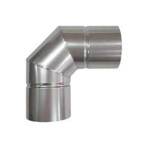 100mm 90도 3단엘보 /스텐연통 화목난로 연도 파이