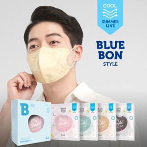 블루본 스타일 썸머라인 새부리형 마스크 컬러 대형 50매