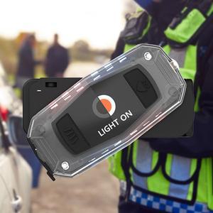[세이픈]미니경광등 라이트온 (거치대포함)  경광등 + 손전등 + 방수 경찰청 납품,경찰관,소방관,교통경...