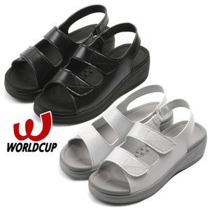 월드컵 에브리 225~250mm 굽높이 4.5cm 투벨크 여성샌들 병원 간호사 여자신발 찍찍이샌달
