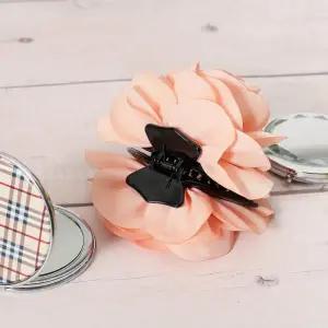 [아트박스]/위드마켓 [엔젤슈슈] 쉬폰 플라워 집게핀(피치)