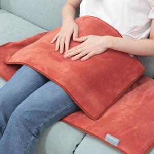 [기타]한양 퍼 맥반석찜질기 선셋오렌지 (소) / 전기 찜질기 온열매트 어깨 허리 복부