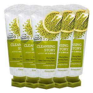 과일나라 세안이야기 딥클렌징폼 녹두 120g x5개