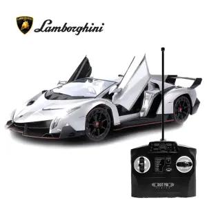 1:14스케일 람보르기니 베네노 그레이 세계명차 라이트효과 자동도어오픈 리모콘 무선조종 RC카 토이게이트