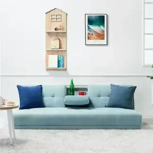 에보니아 브리즈 3인용 컵홀더 좌식 소파베드 패브릭 (다리제외) / 좌식형 3인 쇼파 침대