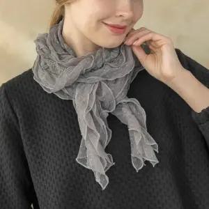 [디얼마미] 이중 레이스 스카프   중년 여성 엄마 한복 봄 여름 쁘띠 롱