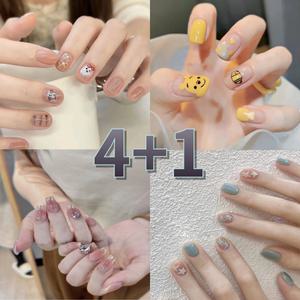 (4+1) 붙이는 젤네일팁  네일아트 인조손톱 붙이는손톱 글루 스티커 24p
