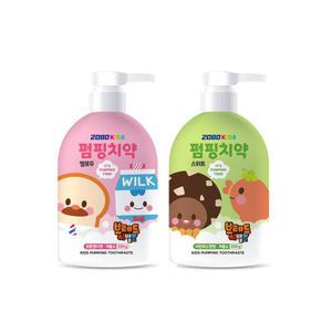 2080 키즈 펌핑치약 220g (샤인머스캣 1개 + 코튼캔디 1개)