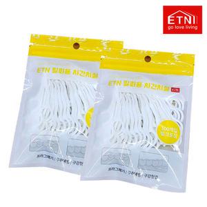 DFANO 대용량 100개입 2개 치간치실 이쑤시개 하이텐션 치실