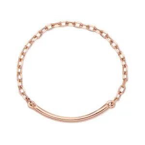 14K 심플 스틱 열송이 체인실반지 SRS37425