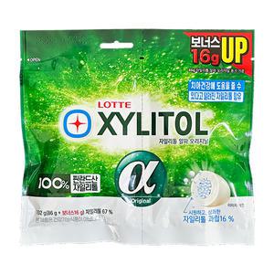 롯데 자일리톨 알파 껌 리필 105g.GUM 입가심