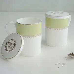 한국도자기 본차이나 챠토우/로얄 애플그린 1인용 뚜껑머그세트(2p)