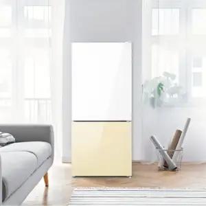 캐리어 모드비 117L 화이트+베이지 파스텔 2도어 콤비냉장고 MRDC117ESM1