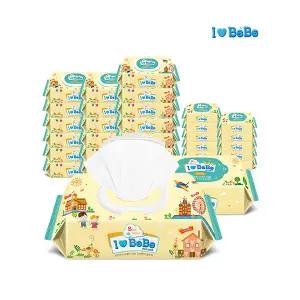 [아이러브베베]아이보리 62g 도톰엠보 20팩 캡형+ 휴대용 12팩 아기물티슈