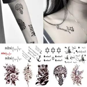 할로윈 타투 스티커 손가락 판박이 미니 이레즈미 흉터 상처 커버 한소희 헤나 레터링 도안