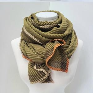 [애슬릿] 여성 무지 라인 주름 데일리 롱 빅 스카프