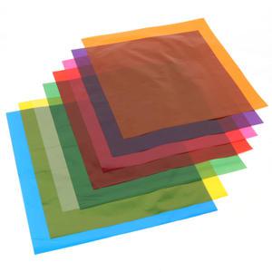 토이앤조이 셀로판지 8색 8매 핑크 주황 파랑 초록 보라 노랑 투명 빨강 24.5cm x 27cm 칼라셀로판지 세트