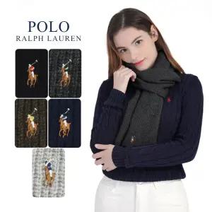 [백화점판]  랄프로렌 포니자수 니트 울 머플러 (3color)(PO_SS4)