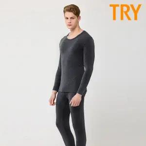 [TRY]트라이 남성 기모 발열내의 히트업플러스 겨울내복 상하의세트 TMLIJ41