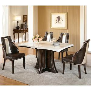 가구대장 미디어A2 W1350 대리석 4인 식탁세트 초코 MD-1